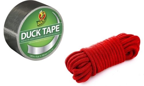 Duct Tape and rope